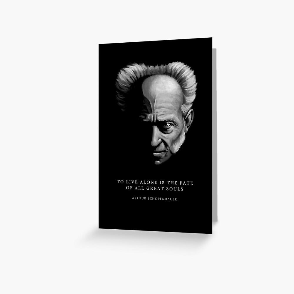 Impression Artistique Schopenhauer Citation Vivre Seul Par Elvindantes Redbubble