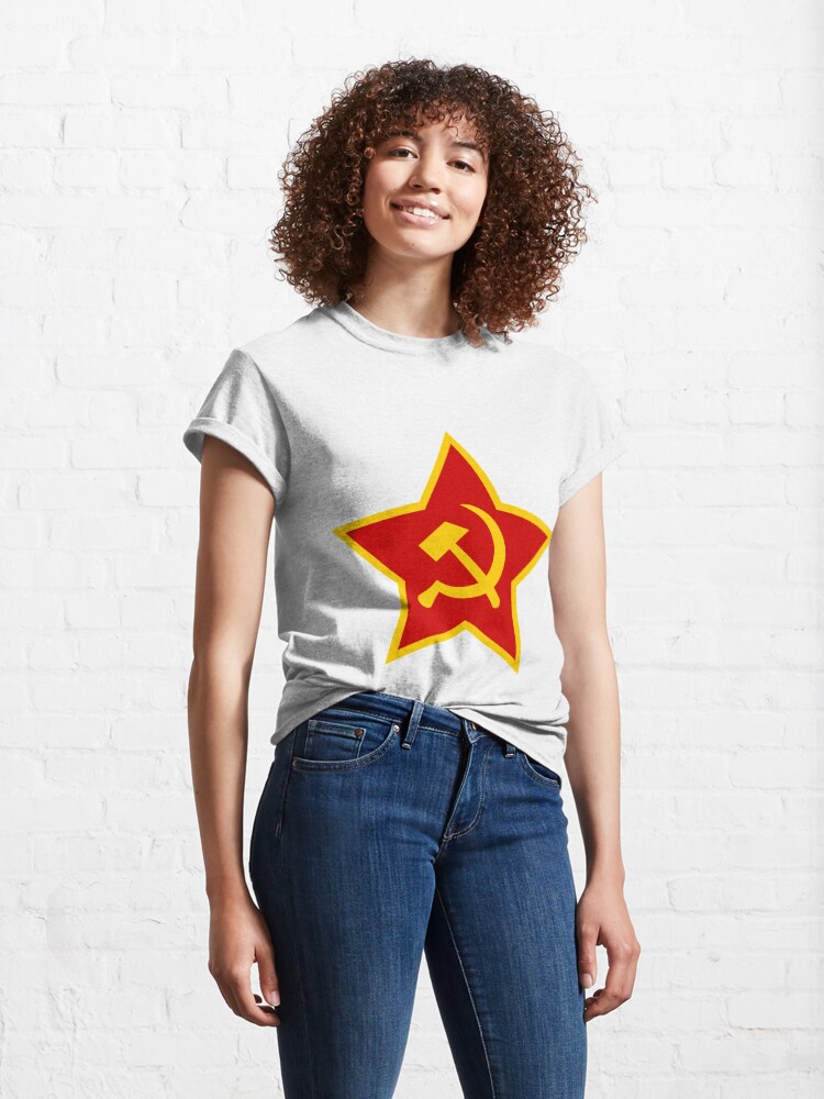 Alternate view of Soviet Red Army Hammer and Sickle #Soviet #Red #Army #Hammer #Sickle #RedArmy #HammerandSickle Classic T-Shirt