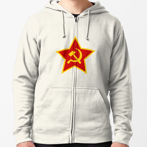 Soviet Red Army Hammer and Sickle Zipped Hoodie