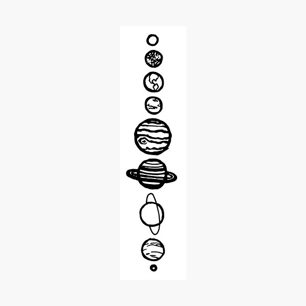 White Planets Photographic Print