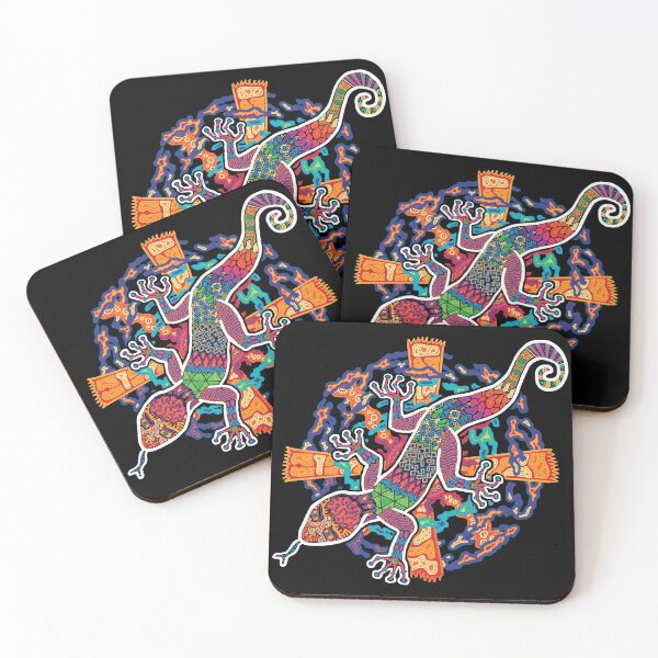 Item preview, PSYCHEDELIC TRIPPY HORROR VACUI ANIMAL NEWT LIZARD WITH SUN AND CLOUDS - full colour designed and sold by Xotico Design.