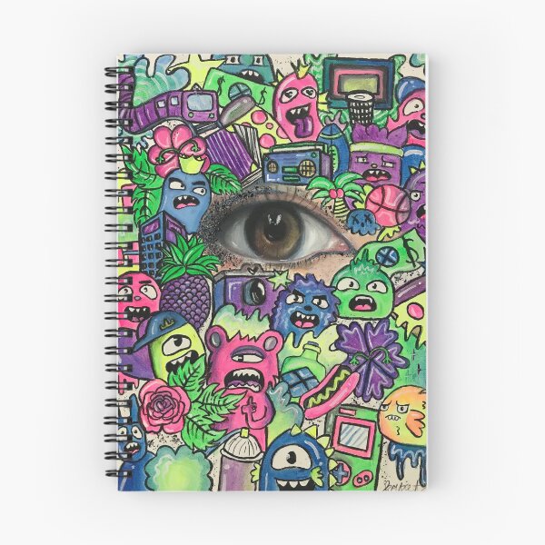 Item preview, Trippy Neon Doodle Cartoon Eye  designed and sold by Katie Thomsen.