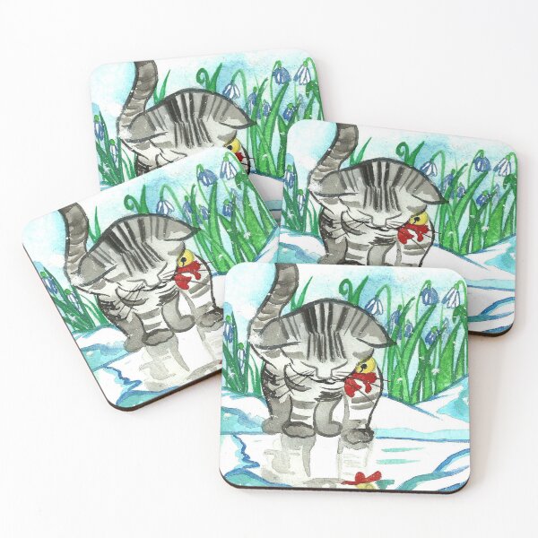 Item preview, Hello There - The Winter Kitty  designed and sold by Niina  Niskanen.