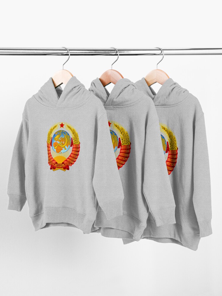 Alternate view of History of the Soviet Union (1927–1953) State Emblem of the Soviet Union Toddler Pullover Hoodie