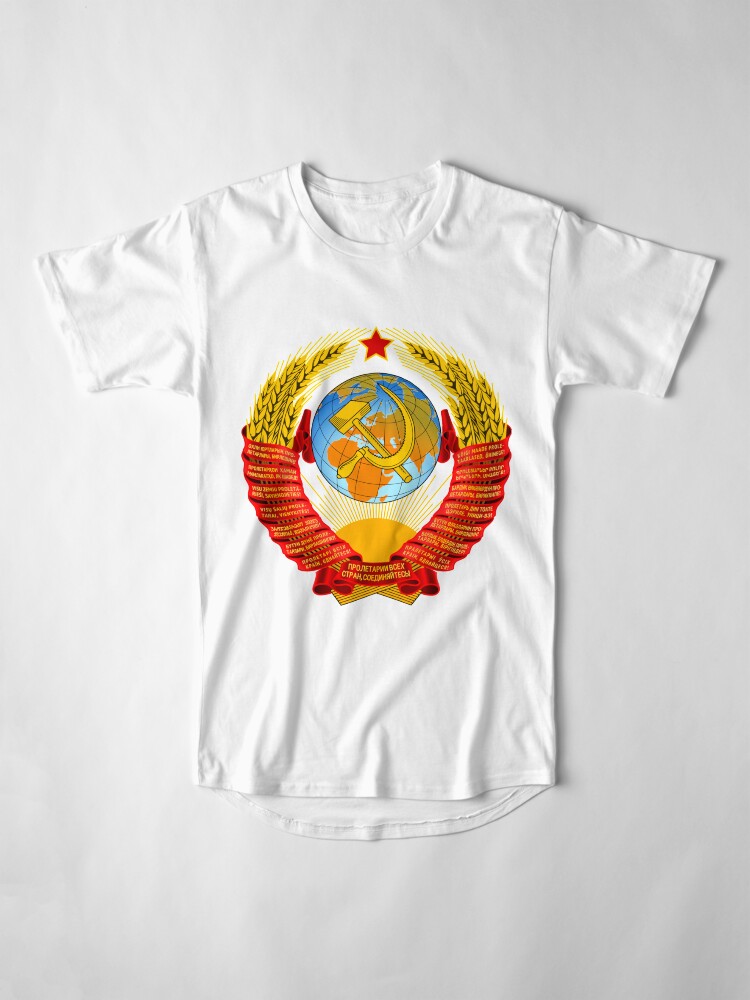 Alternate view of History of the Soviet Union (1927–1953) State Emblem of the Soviet Union Long T-Shirt