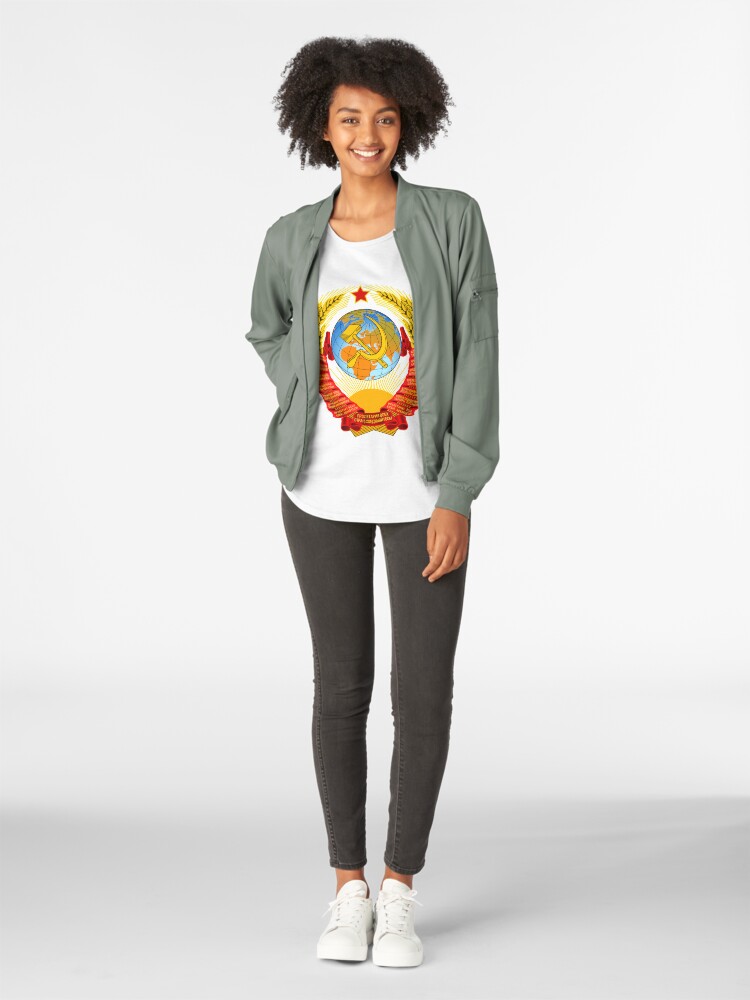 Alternate view of History of the Soviet Union (1927–1953) State Emblem of the Soviet Union Premium Scoop T-Shirt