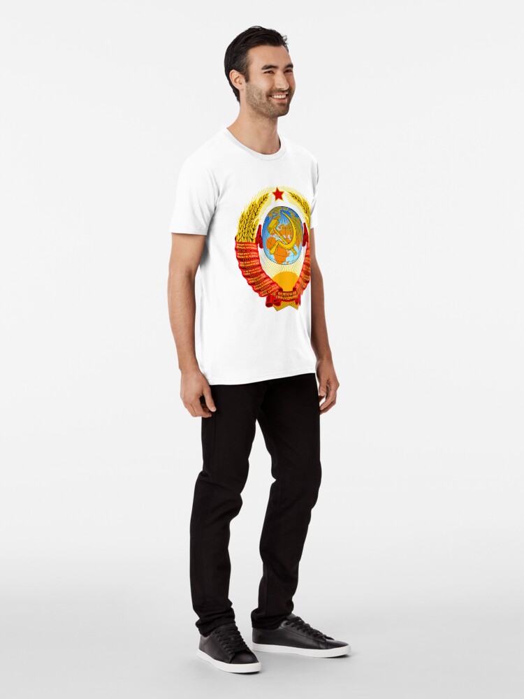 Alternate view of History of the Soviet Union (1927–1953) State Emblem of the Soviet Union Premium T-Shirt