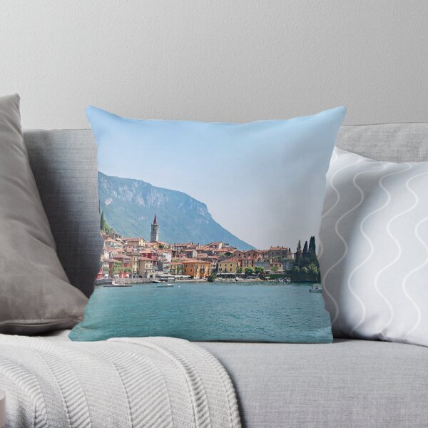 View of Bellagio - Lake Como, Italy Throw Pillow