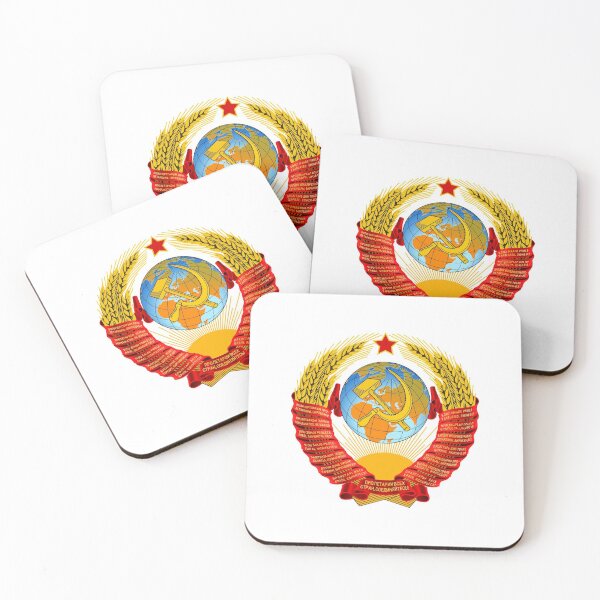 History of the Soviet Union (1927–1953) State Emblem of the Soviet Union Coasters (Set of 4)