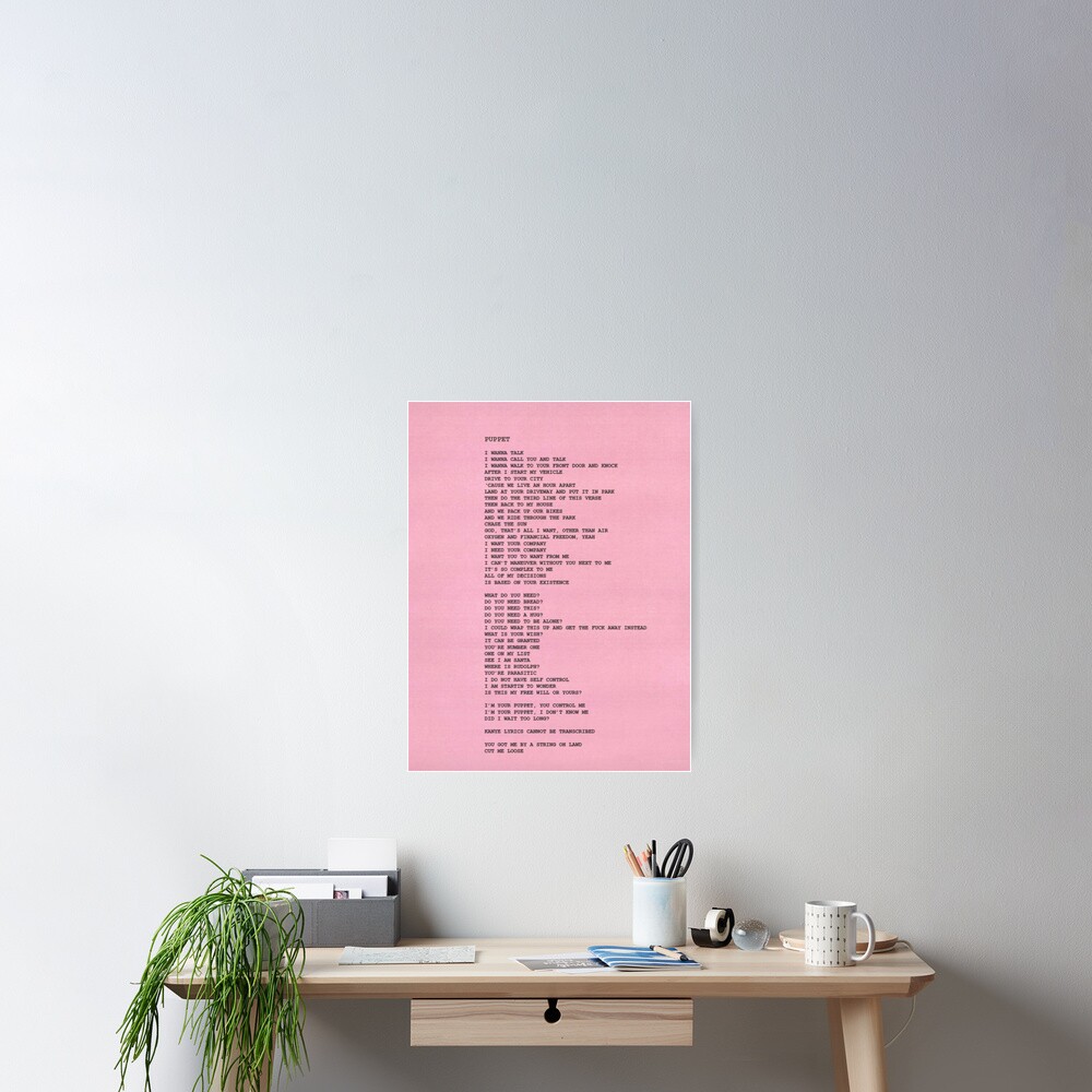"Tyler, the Creator PUPPET Lyrics" Poster for Sale by Natsters403