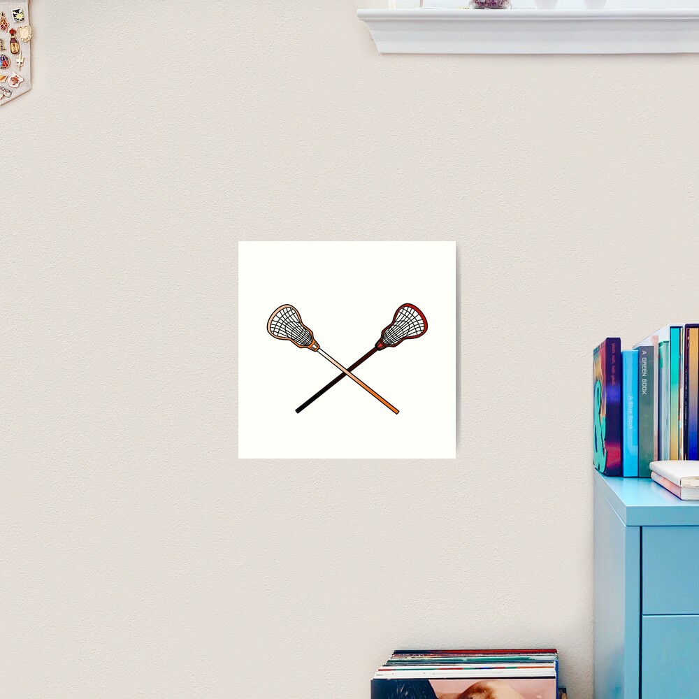 Exy \ Lacrosse sticks (black netting) Art Print for Sale by SonOfMcTed