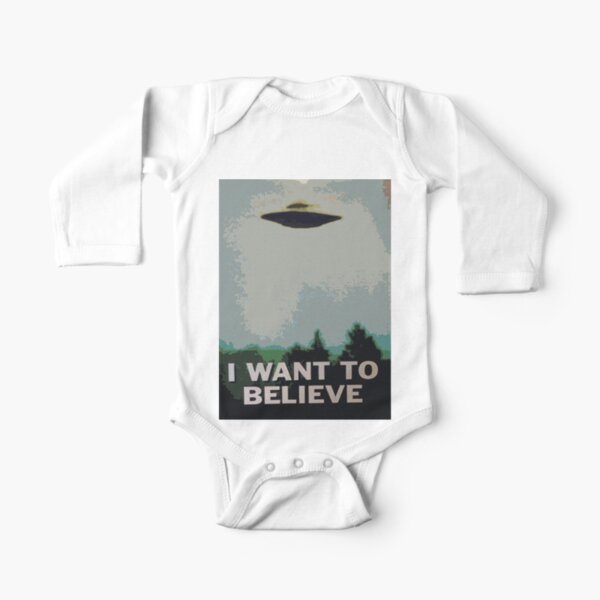 I Want to Believe- X Files Long Sleeve Baby One-Piece