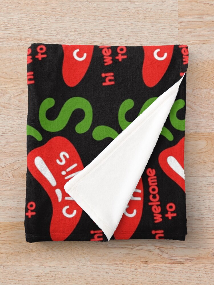 "Hi To Chili’s " Throw Blanket by samanthaspratt Redbubble