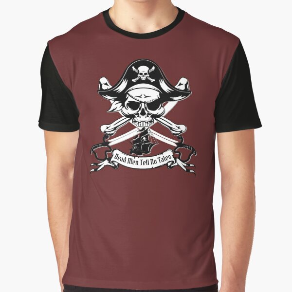 Dead men tell no tales pirate t-shirt Big and Tall tee for men 