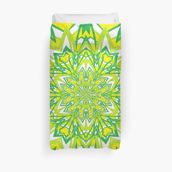 #Abstract, #proportion, #art, #flower, pattern, bright, decoration, kaleidoscope, ornate, creativity Duvet Cover