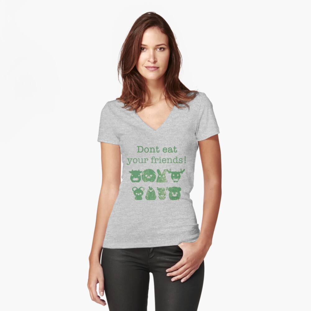 Item preview, Fitted V-Neck T-Shirt designed and sold by mindofpeace.