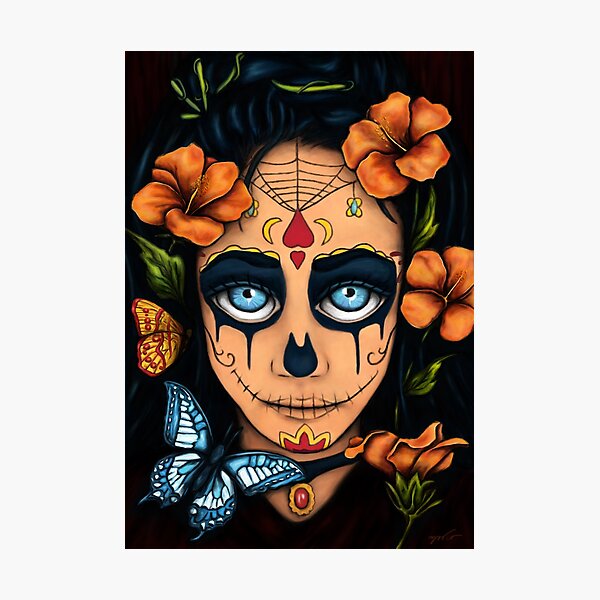 Santa Muerte - Day of the Dead Portrait Photographic Print