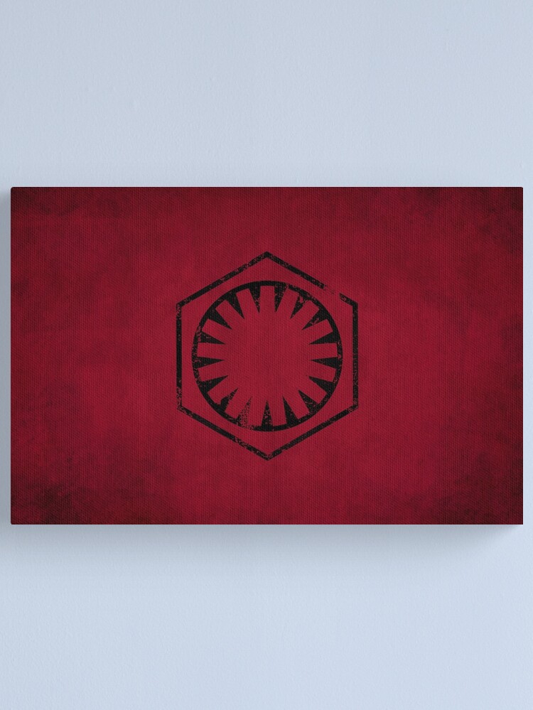 Alternate view of First Order Logo · Distressed Canvas Print