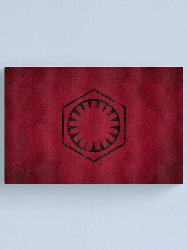 Alternate view of First Order Logo · Distressed Canvas Print