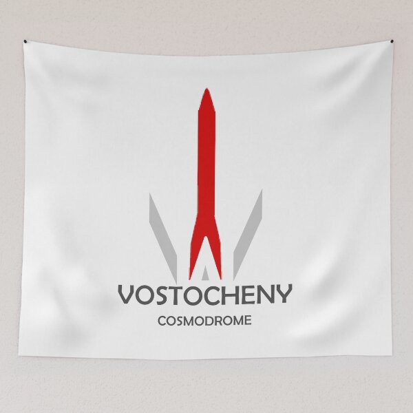 Item preview, Vostochny Cosmodrome White Logo designed and sold by Nikki SpaceStuffPlus.
