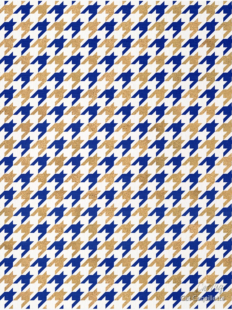 Houndstooth – Navy & Gold Palette by catcoq