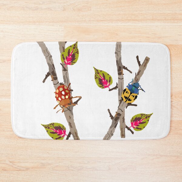 Item preview, Blue Beetle Red Beetle Pink Leaf designed and sold by GuyBlank.