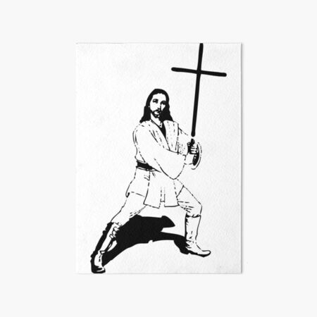 Jesus with Saber T-Shirt Art Board Print