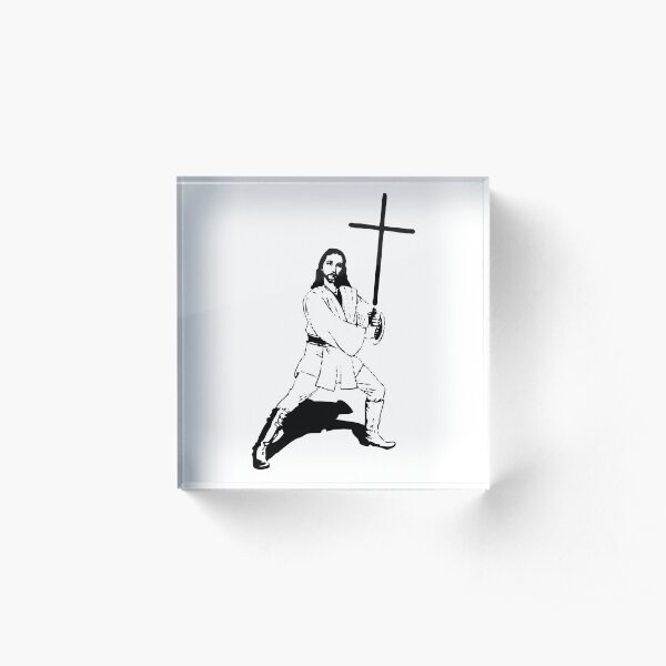 Jesus with Saber T-Shirt Acrylic Block