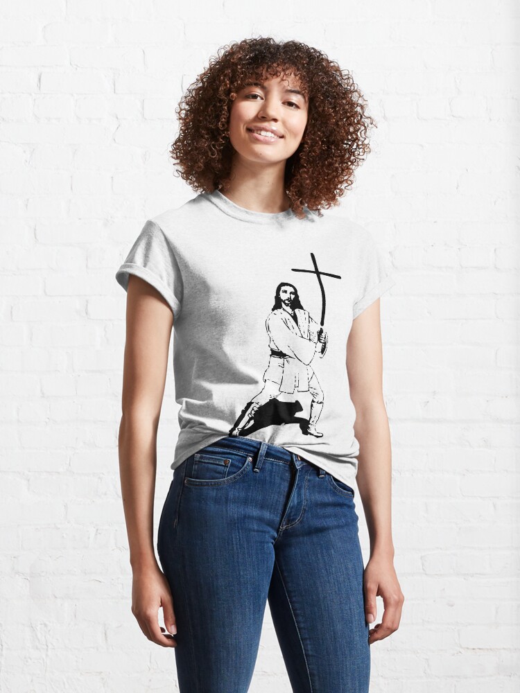 Alternate view of Jesus with Saber T-Shirt Classic T-Shirt