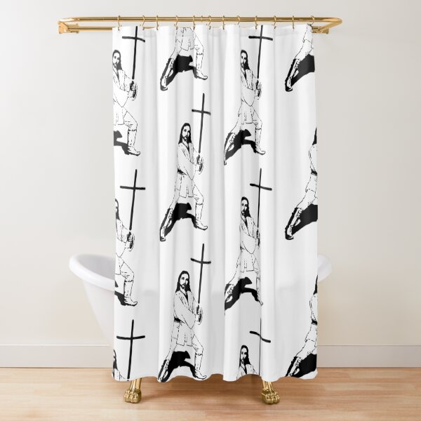 Jesus with Saber T-Shirt Shower Curtain