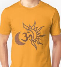 Celestial Om on Saffron Unisex T-Shirt