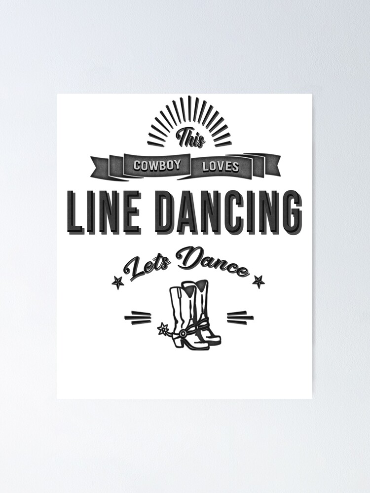 Linedance Western Dance Logo - Line Dancing - Sticker | TeePublic