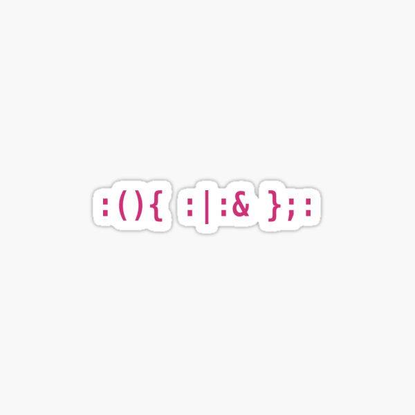 Item preview, Bash Fork Bomb - Pink Text for Unix/Linux Hackers designed and sold by ramiro.