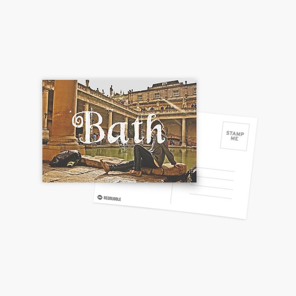 Bath II Typography Print Postcard