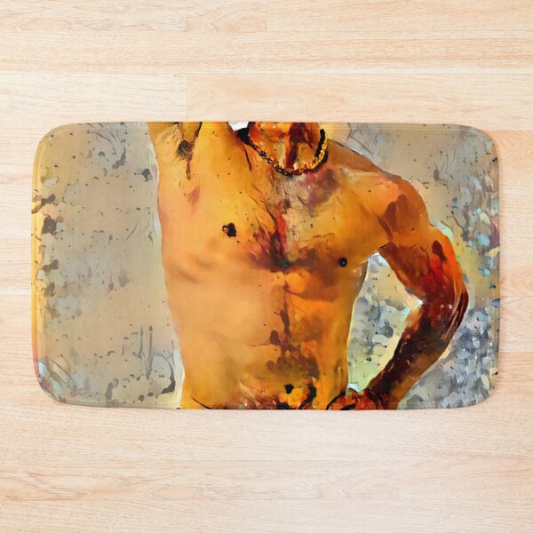 Item preview, Splattered Paint Portrait of a Hunk designed and sold by ArcadiaAbstract.