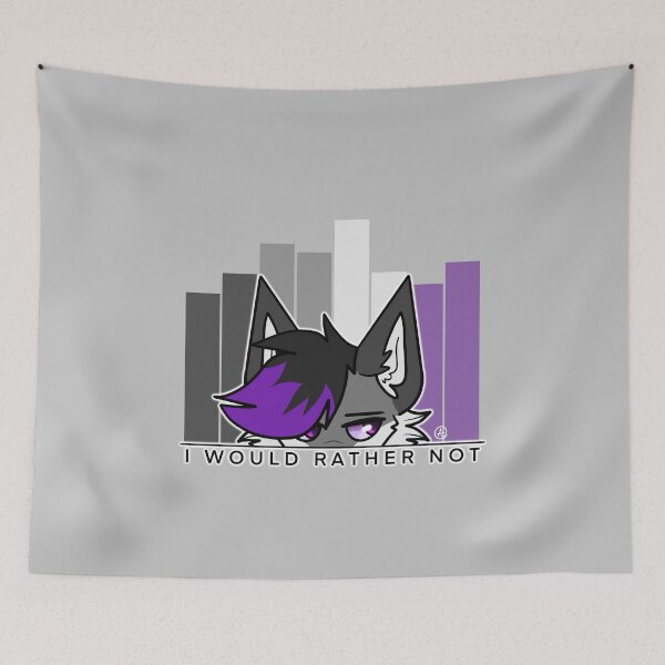 Item preview, Low key furry and Asexual pride designed and sold by NoirFaux.