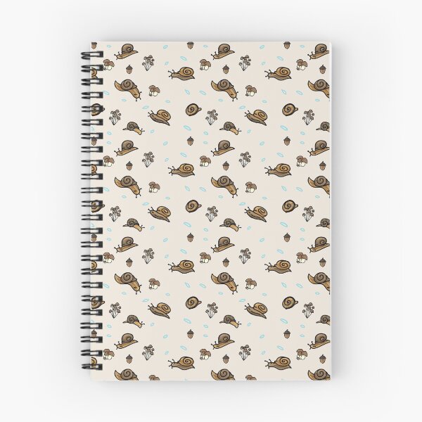 Item preview, Cute woodland snail and mushroom cartoon seamless vector pattern.  designed and sold by Limolida.