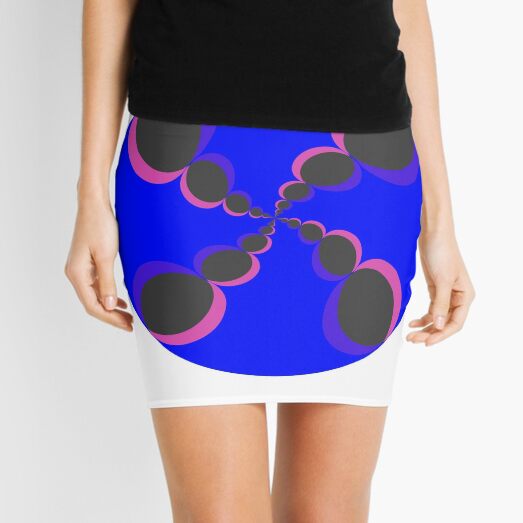 Op-#Art: Gray-#Moving #Circles #Illusion Mini Skirt