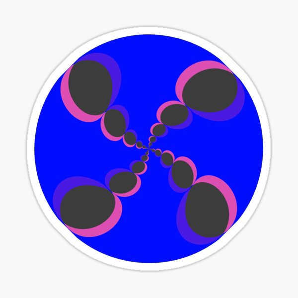 Op-#Art: Gray-#Moving #Circles #Illusion Sticker