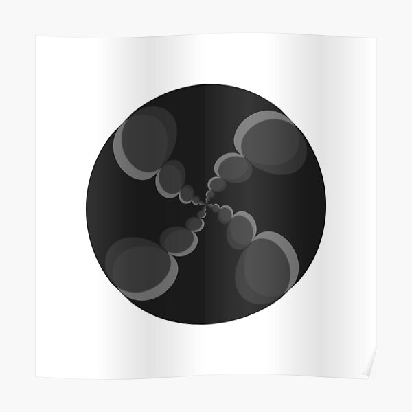 Op-#Art: Gray-#Moving #Circles #Illusion Poster