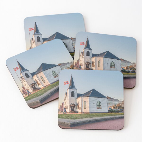 Item preview, Sunset on the Norwegian Church, Cardiff Bay designed and sold by MaclarenPhoto.