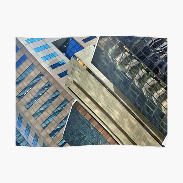 Shapes and patterns of Raffles Place Poster