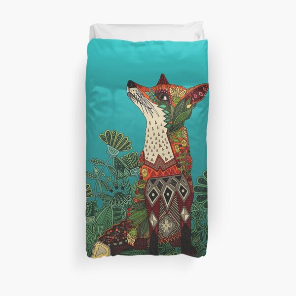 renard floral Housse de couette