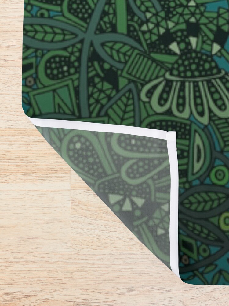Alternate view of floral fox Shower Curtain