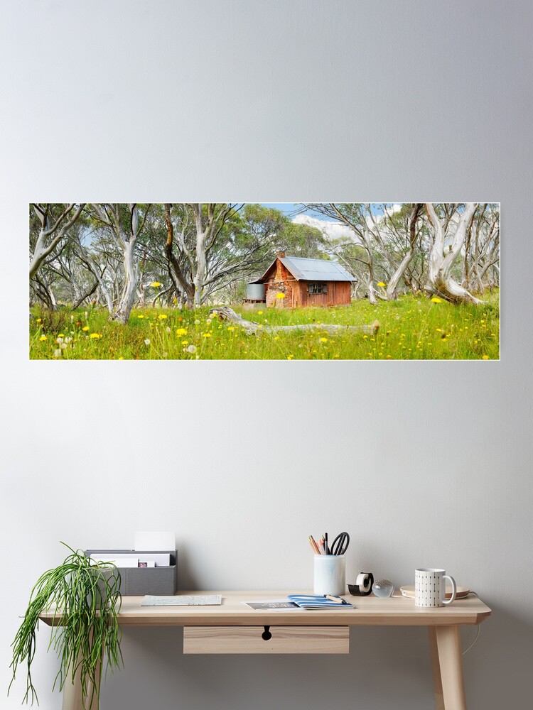 Thumbnail 2 of 3, Poster, JB Plain Hut, Mt Hotham, Victoria, Australia designed and sold by Chockstone.