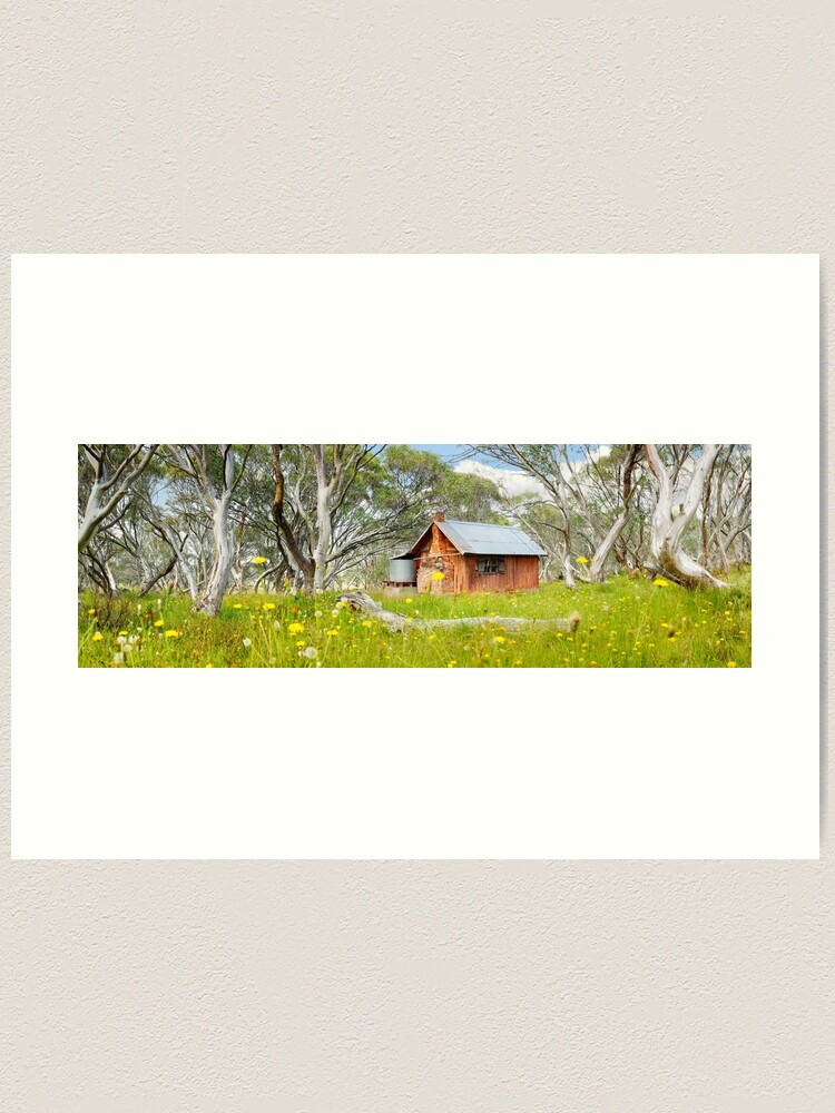 Thumbnail 1 of 3, Art Print, JB Plain Hut, Mt Hotham, Victoria, Australia designed and sold by Chockstone.