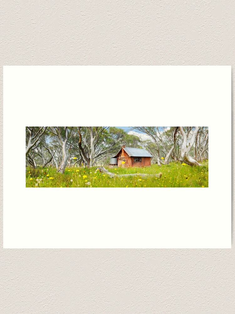 Thumbnail 1 of 3, Art Print, JB Plain Hut, Mt Hotham, Victoria, Australia designed and sold by Chockstone.