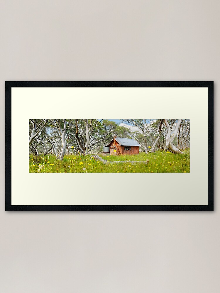 Thumbnail 1 of 7, Framed Art Print, JB Plain Hut, Mt Hotham, Victoria, Australia designed and sold by Chockstone.