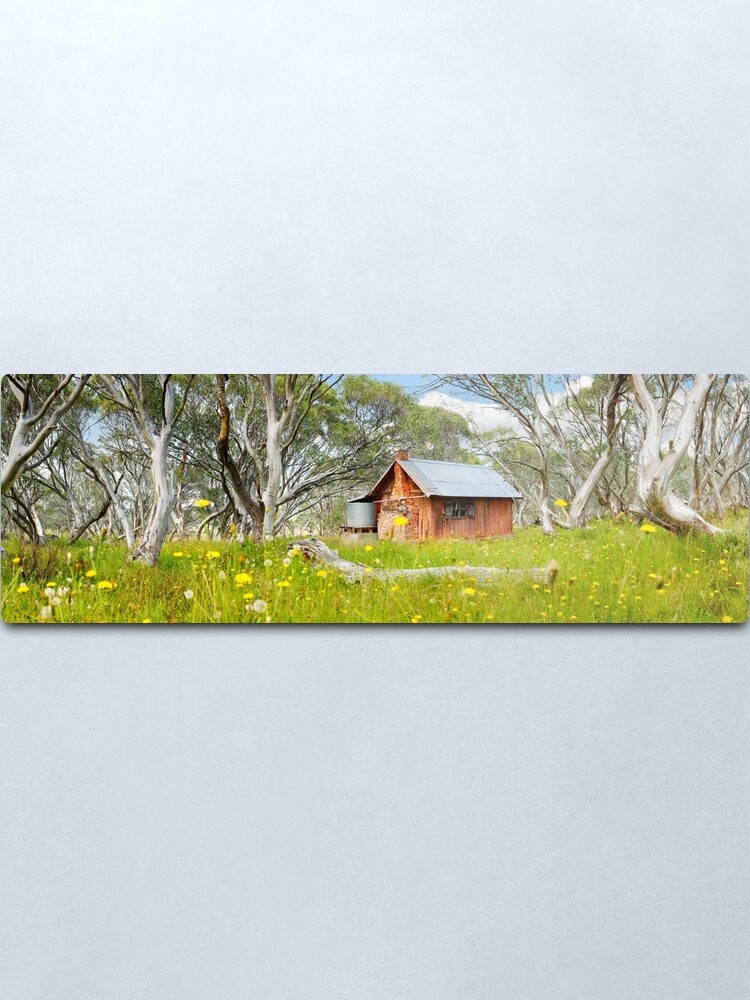 Alternate view of JB Plain Hut, Mt Hotham, Victoria, Australia Metal Print