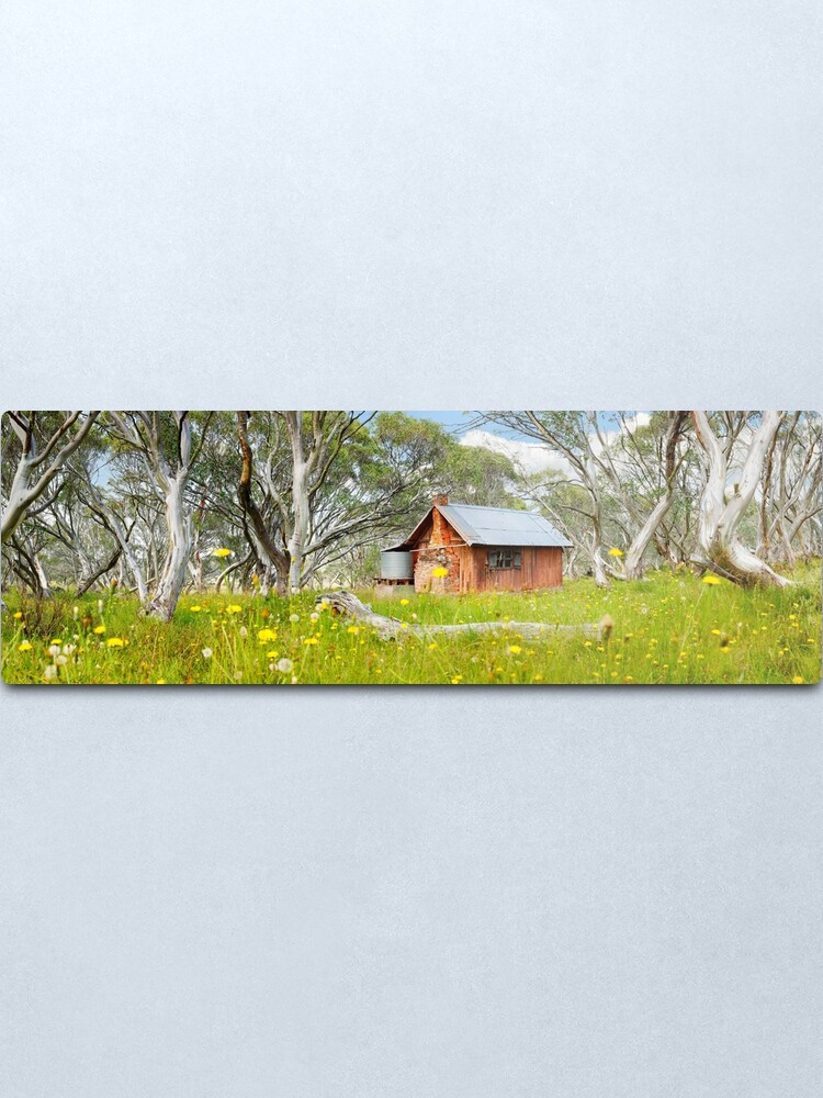 Alternate view of JB Plain Hut, Mt Hotham, Victoria, Australia Metal Print